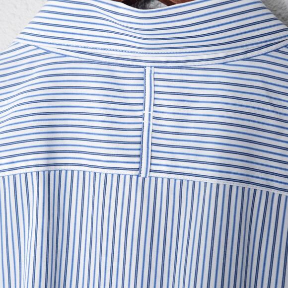 Banana Republic Men's Striped Dress Shirt Blue XL Strictly Business - Picture 7 of 10